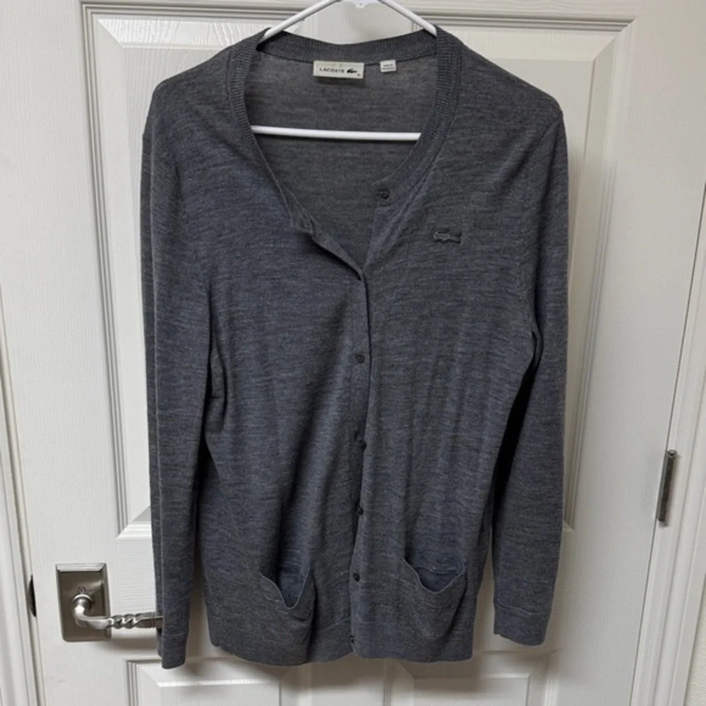 Lacoste Gray Knit Sweater - Picture 1 of 9